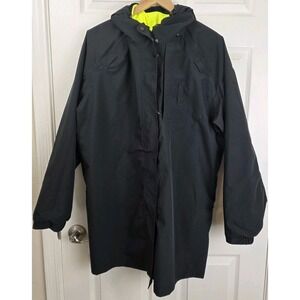 Flying Cross Black Rain Jacket Waterproof Reversible HiVis Lime Reflective (080)